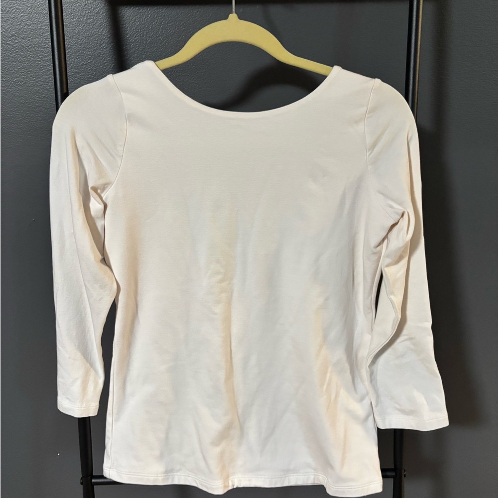 Abercrombie & Fitch Cream Long Sleeve Tee